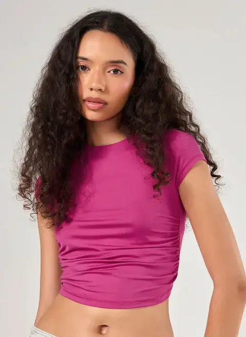 Cropped Poliamida Com Amarração