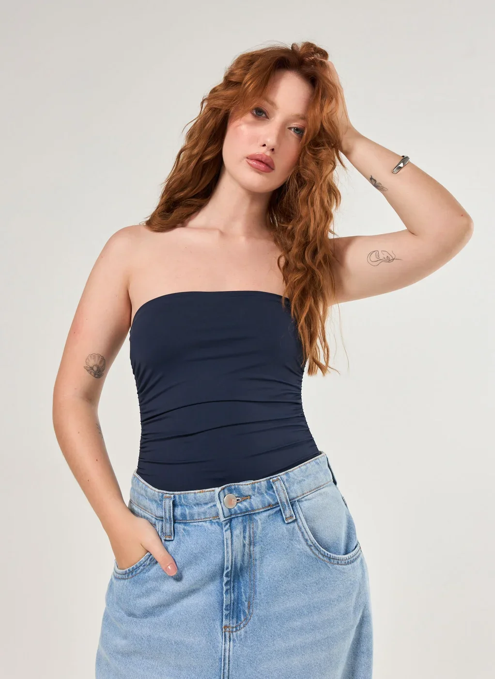 Body Poliamida Sem Alça