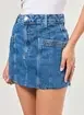 Saia Jeans Costuras Marcantes