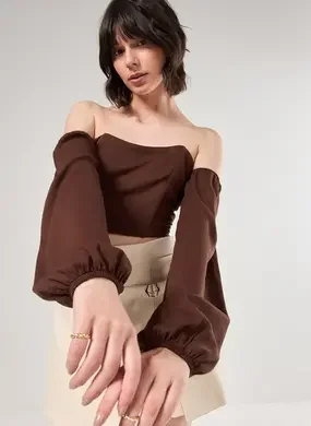 Cropped Corsetado Ciganinha