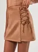 Saia Curta Em Suede Com Amarração