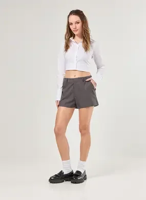 Short Alfaiataria Chumbo