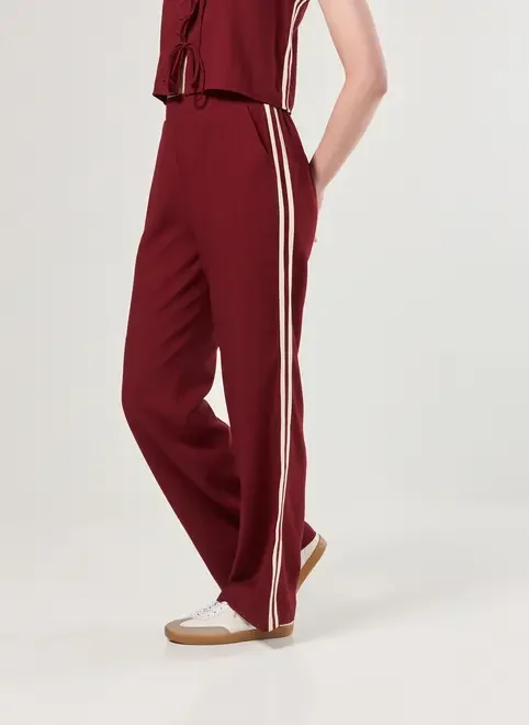 Calça Reta Listra Lateral