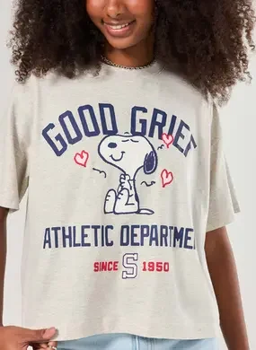 Camiseta Cinza Box Snoopy