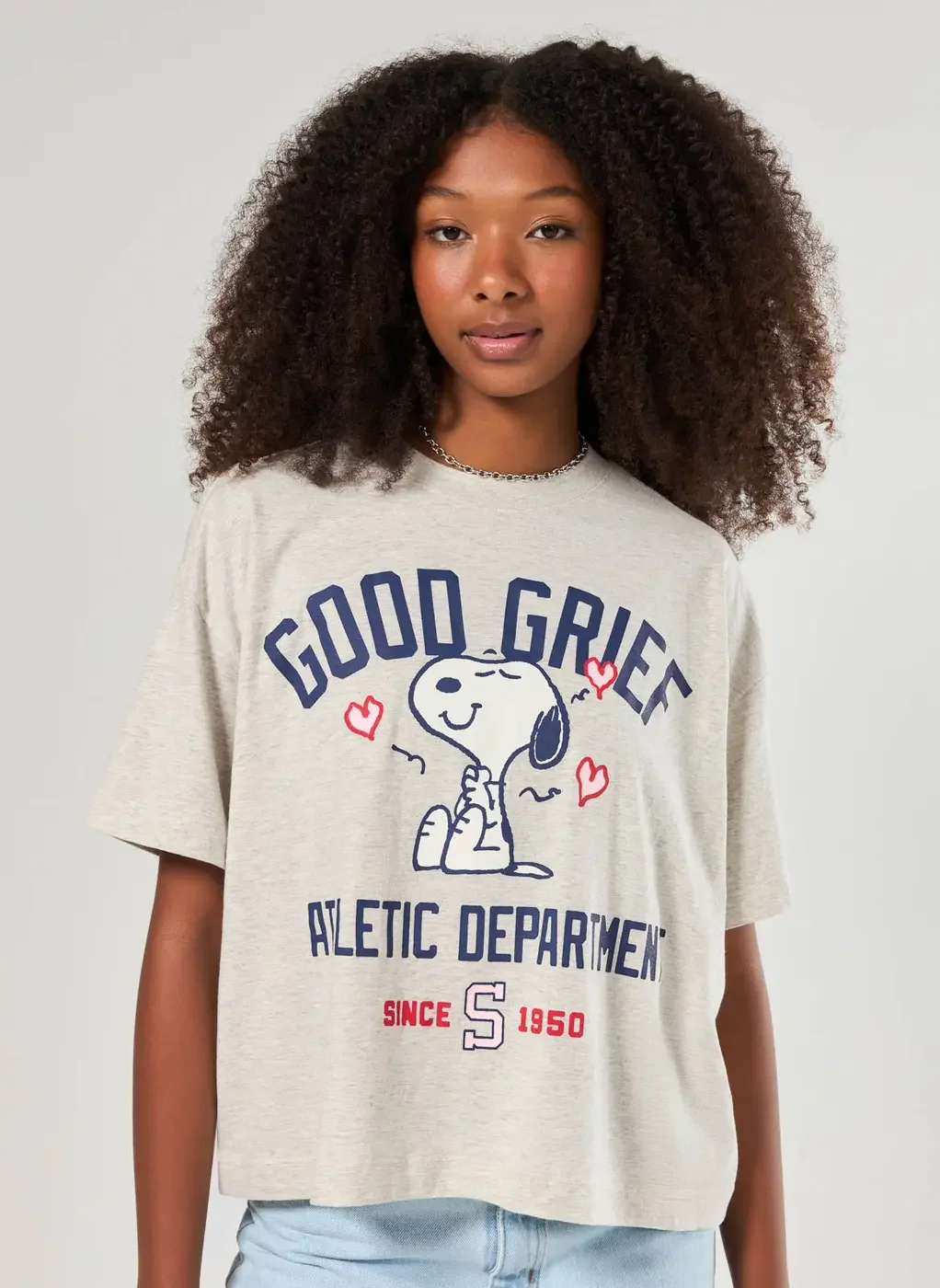 Camiseta Cinza Box Snoopy