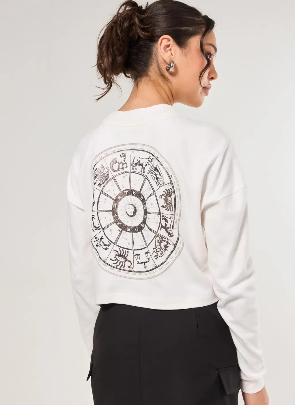 Blusa Em Suedine Estampa Zodíaco