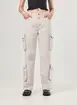 Calça Sarja Cargo Wide Leg