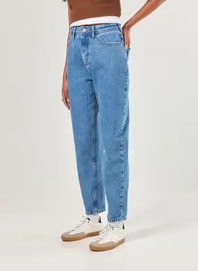 Calça Jeans Cintura Alta Mom