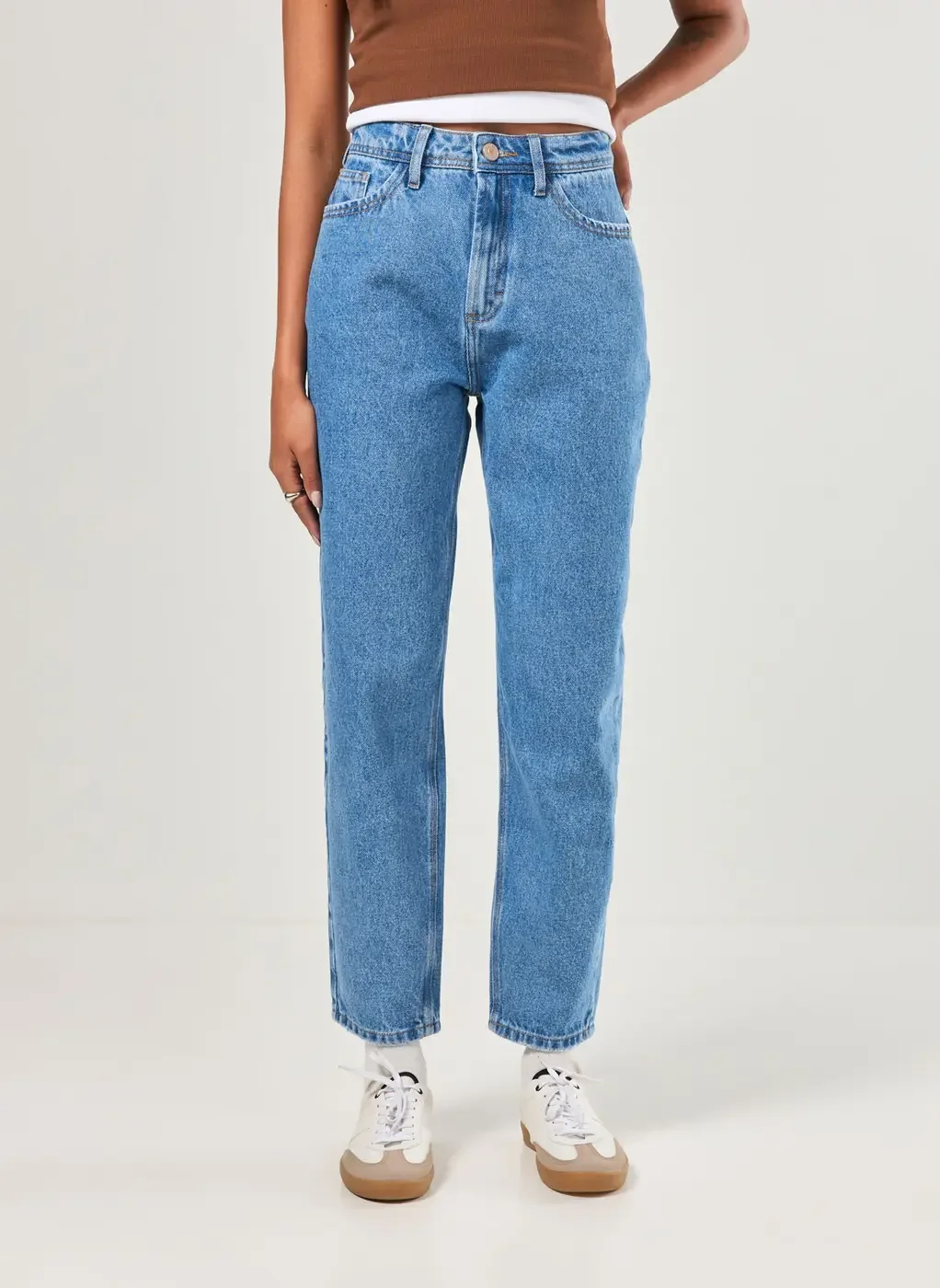 Calça Jeans Cintura Alta Mom