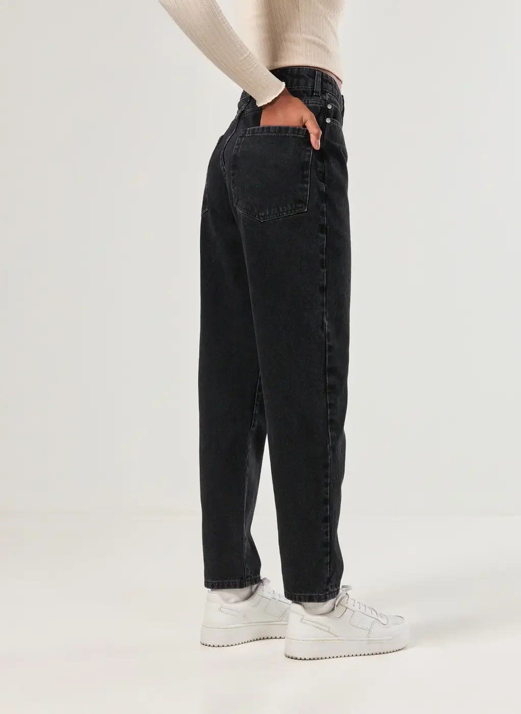 Calça Jeans Cintura Alta Mom