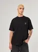 Camiseta Oversized Preta Bordado Fantasma