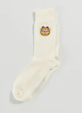 Meia Off-White Patch Garfield