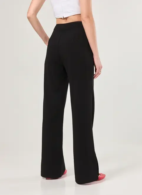 Calça Alfaiataria Reta Com Fenda