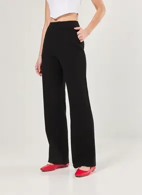 Calça Alfaiataria Reta Com Fenda