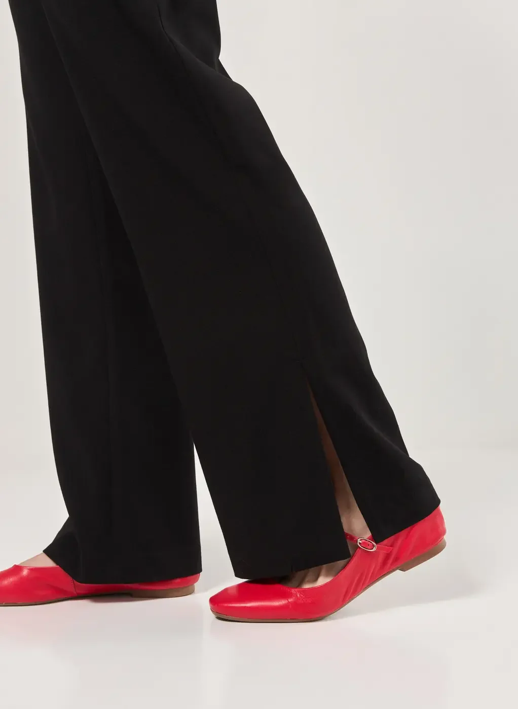 Calça Alfaiataria Reta Com Fenda