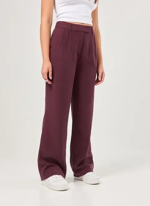 Calça Roxa Alfaiataria Wide Leg