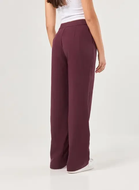 Calça Roxa Alfaiataria Wide Leg