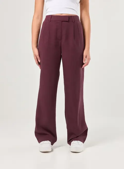 Calça Roxa Alfaiataria Wide Leg