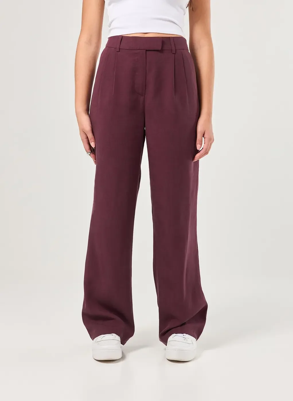 Calça Roxa Alfaiataria Wide Leg