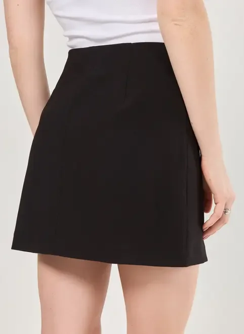 Saia Com Short Alfaiataria Preta