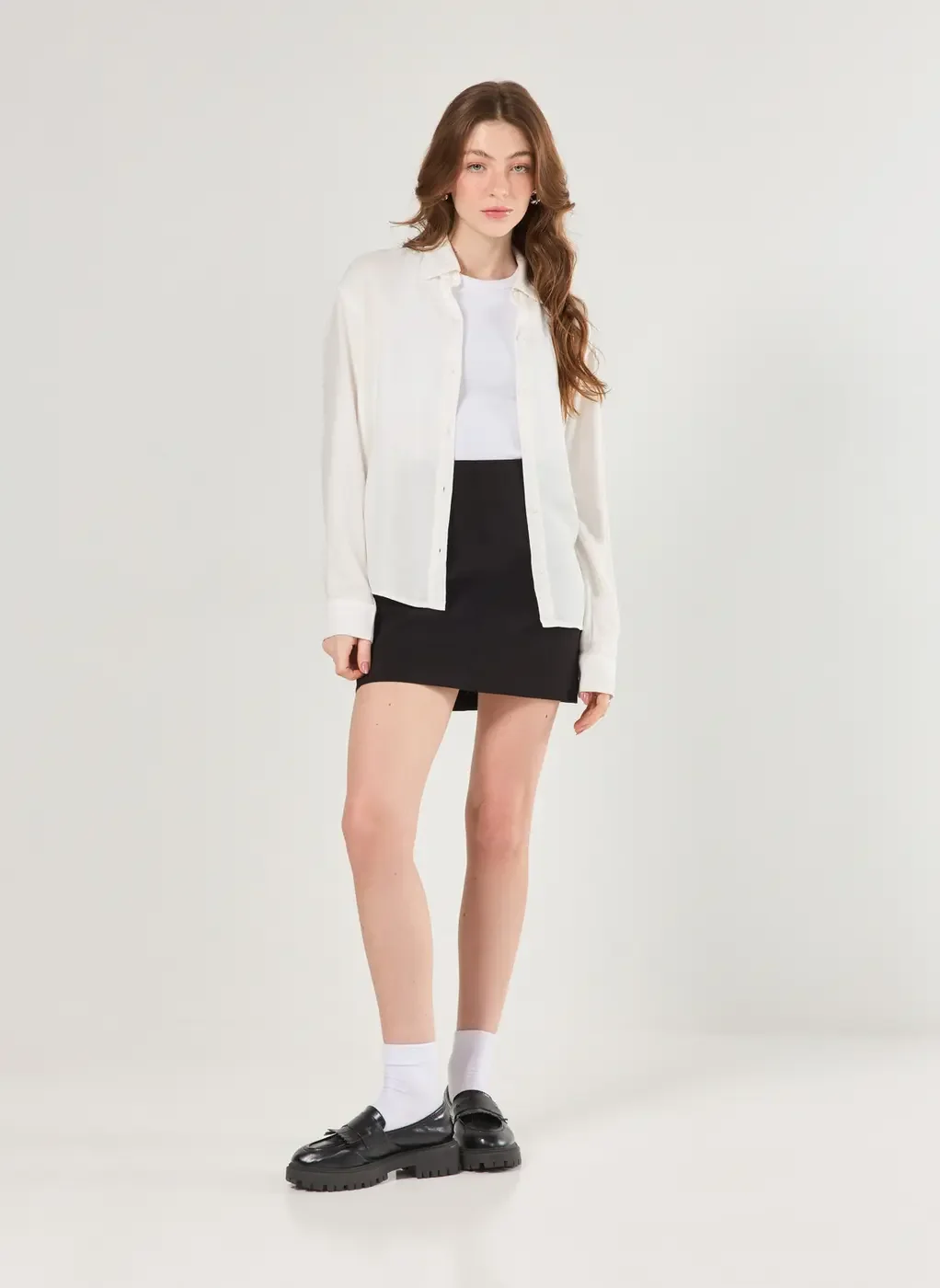 Saia Com Short Alfaiataria Preta