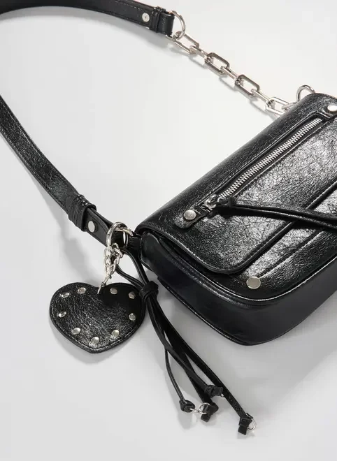 Bolsa Baguete Poliuretano Preto