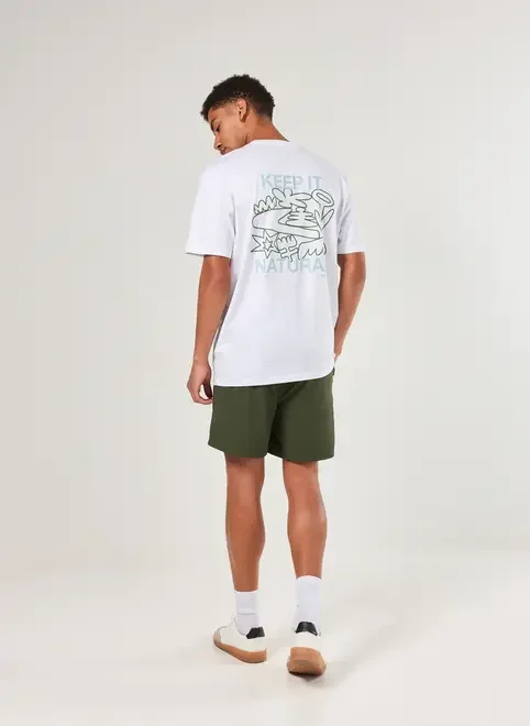 Camiseta Comfort Branca Estampa Costas