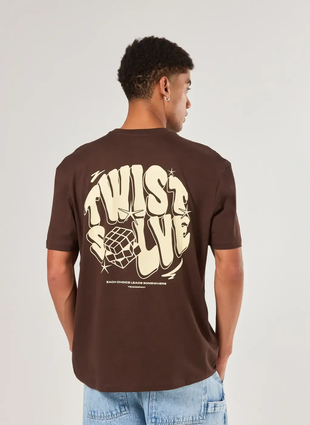 Camiseta Comfort Marrom Twist Solve