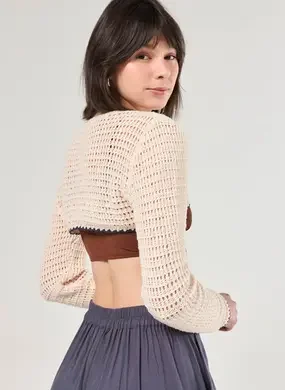 Super Cropped Tricô Off-White