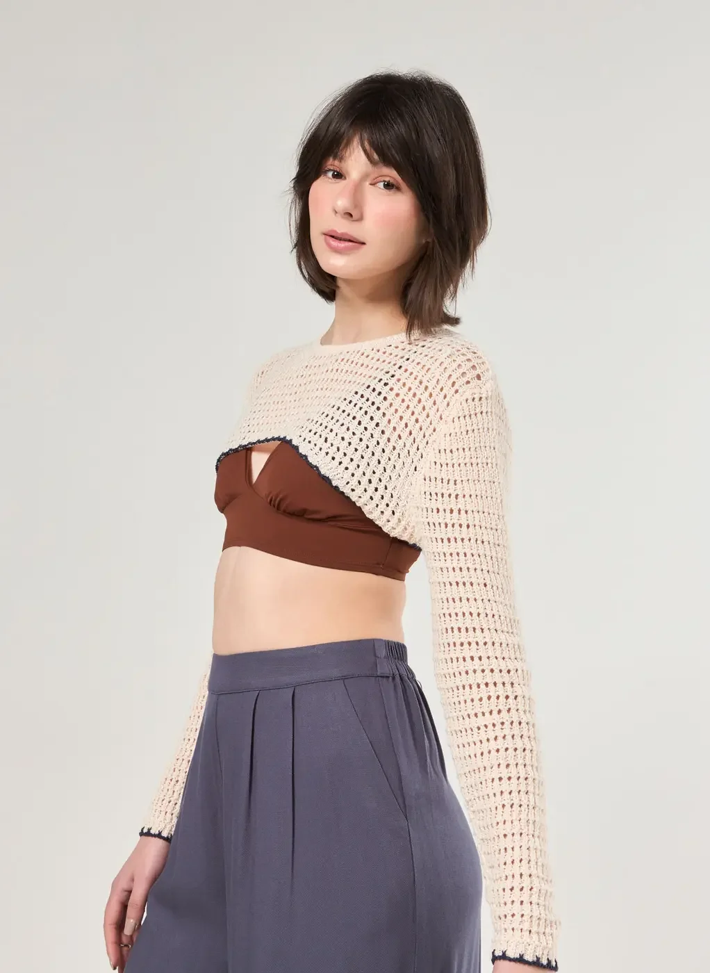 Super Cropped Tricô Off-White