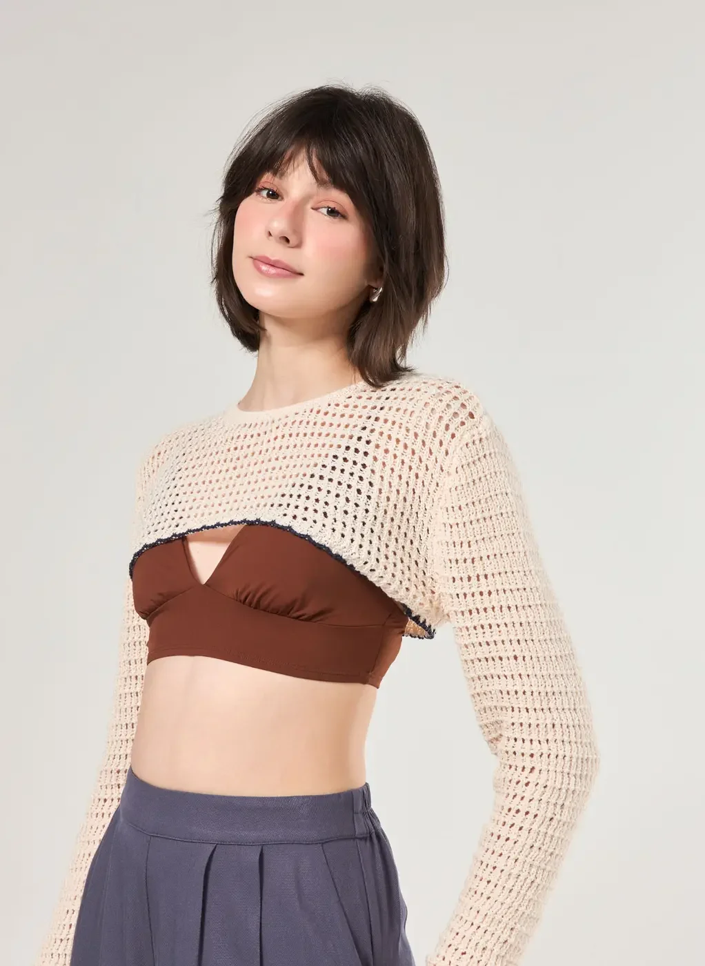 Super Cropped Tricô Off-White