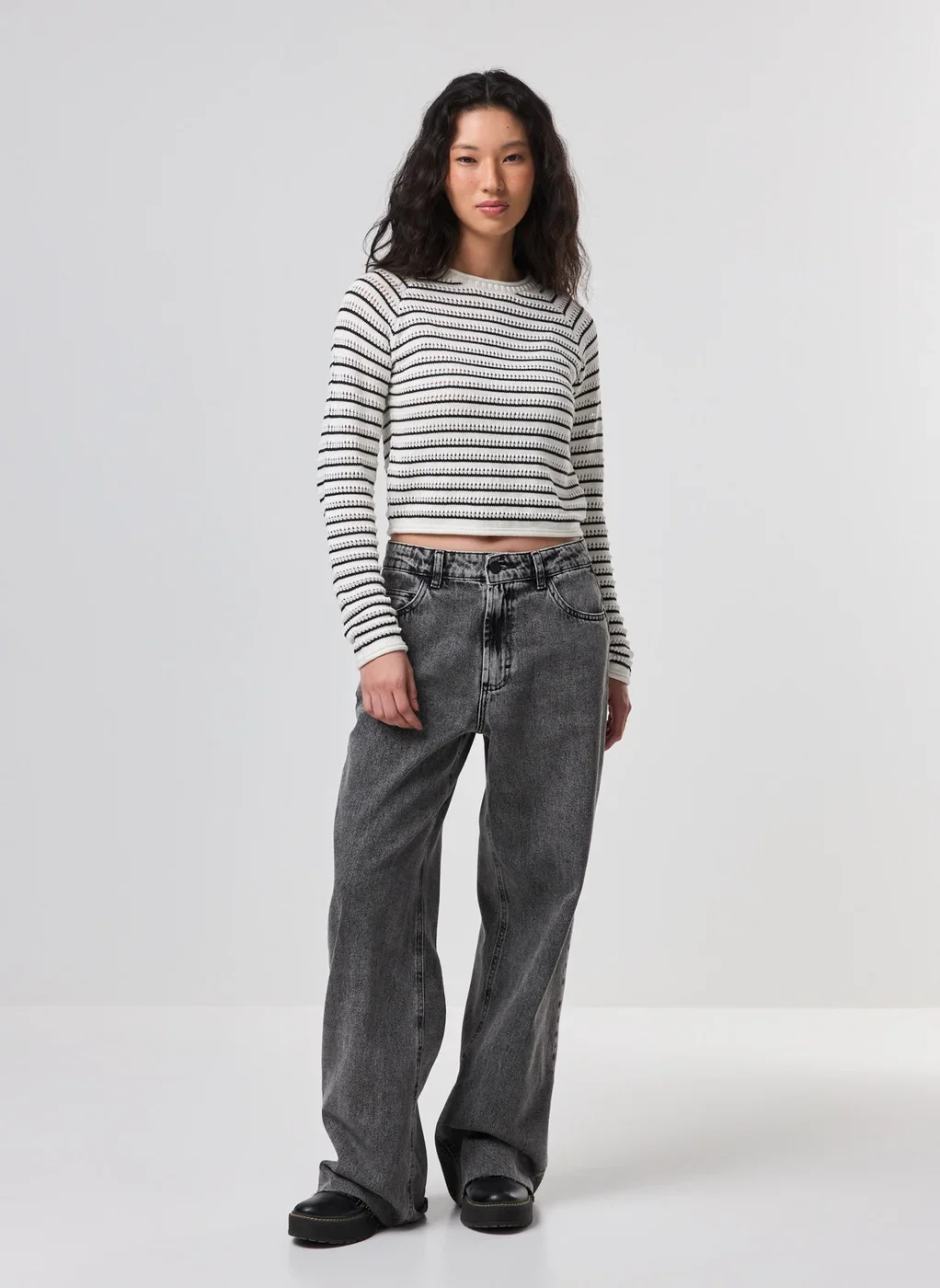 Blusa Manga Longa Tricô Listras