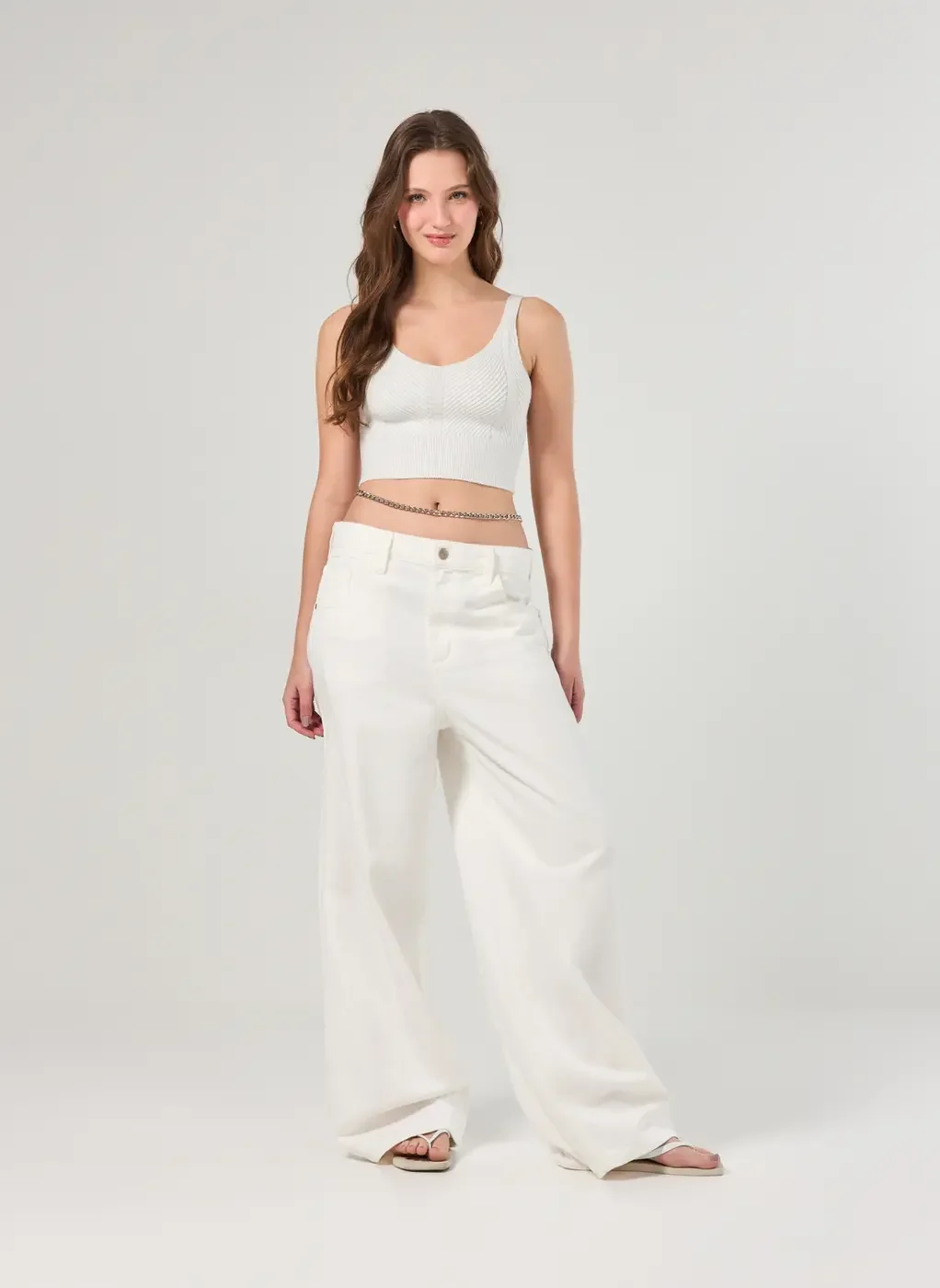 Regata Tricô Fios Metalizados