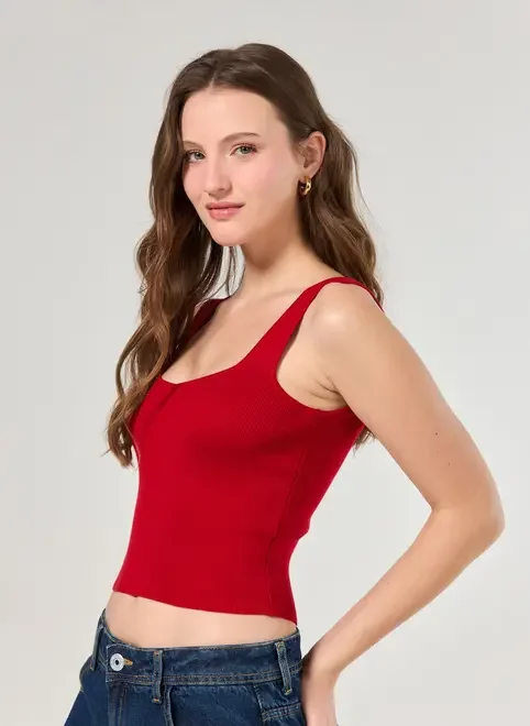 Regata Canelada Em Tricô