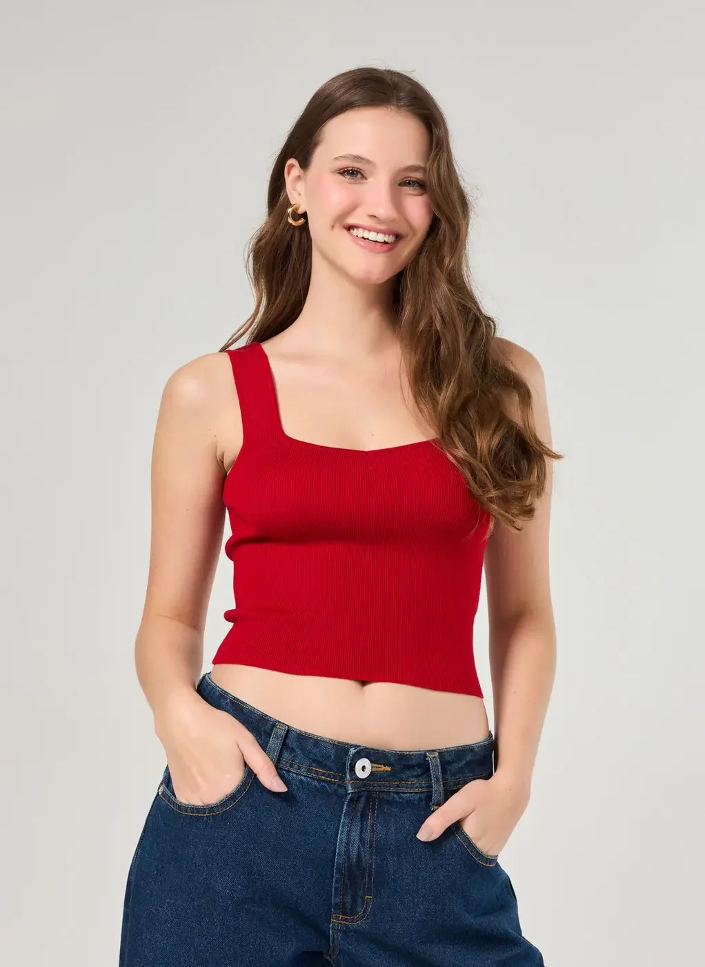 Regata Canelada Em Tricô