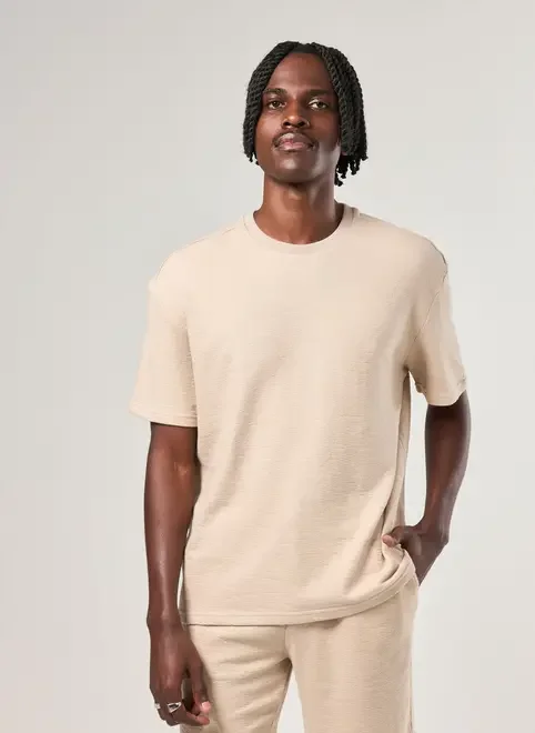 Camiseta Box Atoalhada Areia