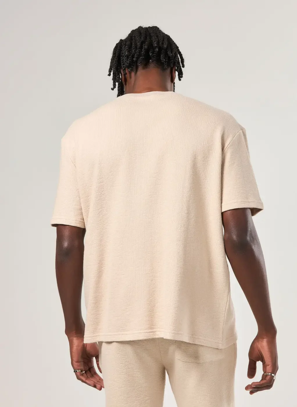 Camiseta Box Atoalhada Areia