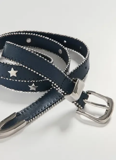 Cinto Poliuretano Marinho Estrelas