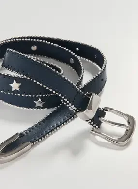 Cinto Poliuretano Marinho Estrelas