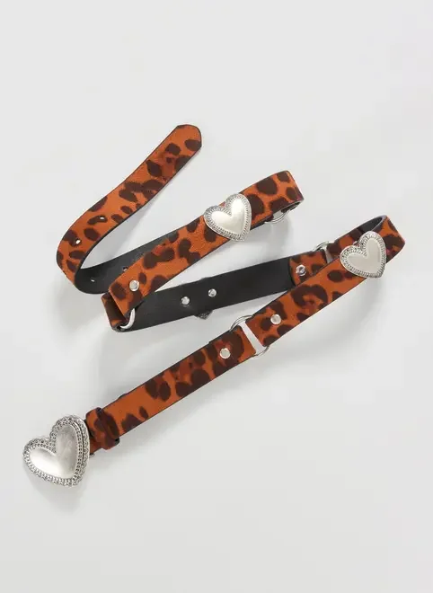 Cinto Oncinha Fivela Coração