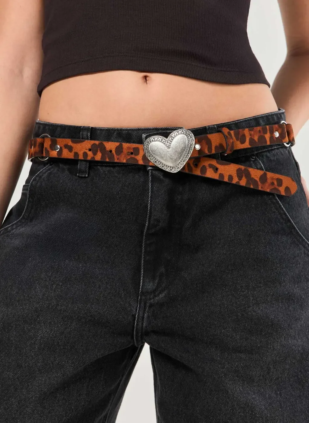 Cinto Oncinha Fivela Coração
