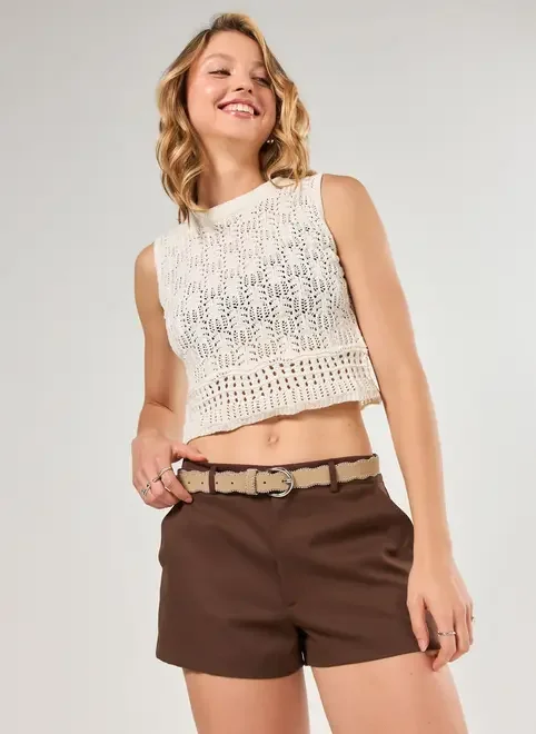 Cinto Ondulado Areia