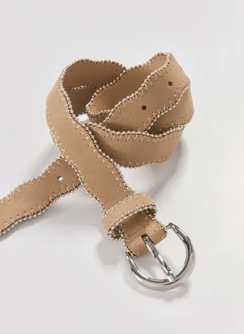 Cinto Ondulado Areia