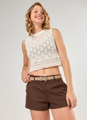 Cinto Ondulado Areia