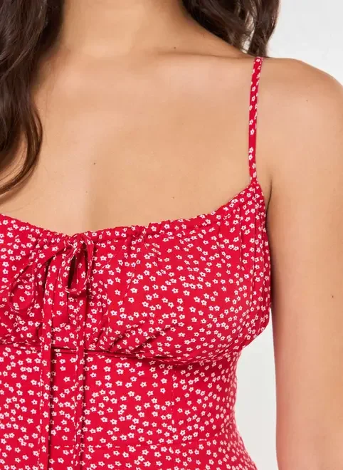 Vestido Curto Busto Franzido