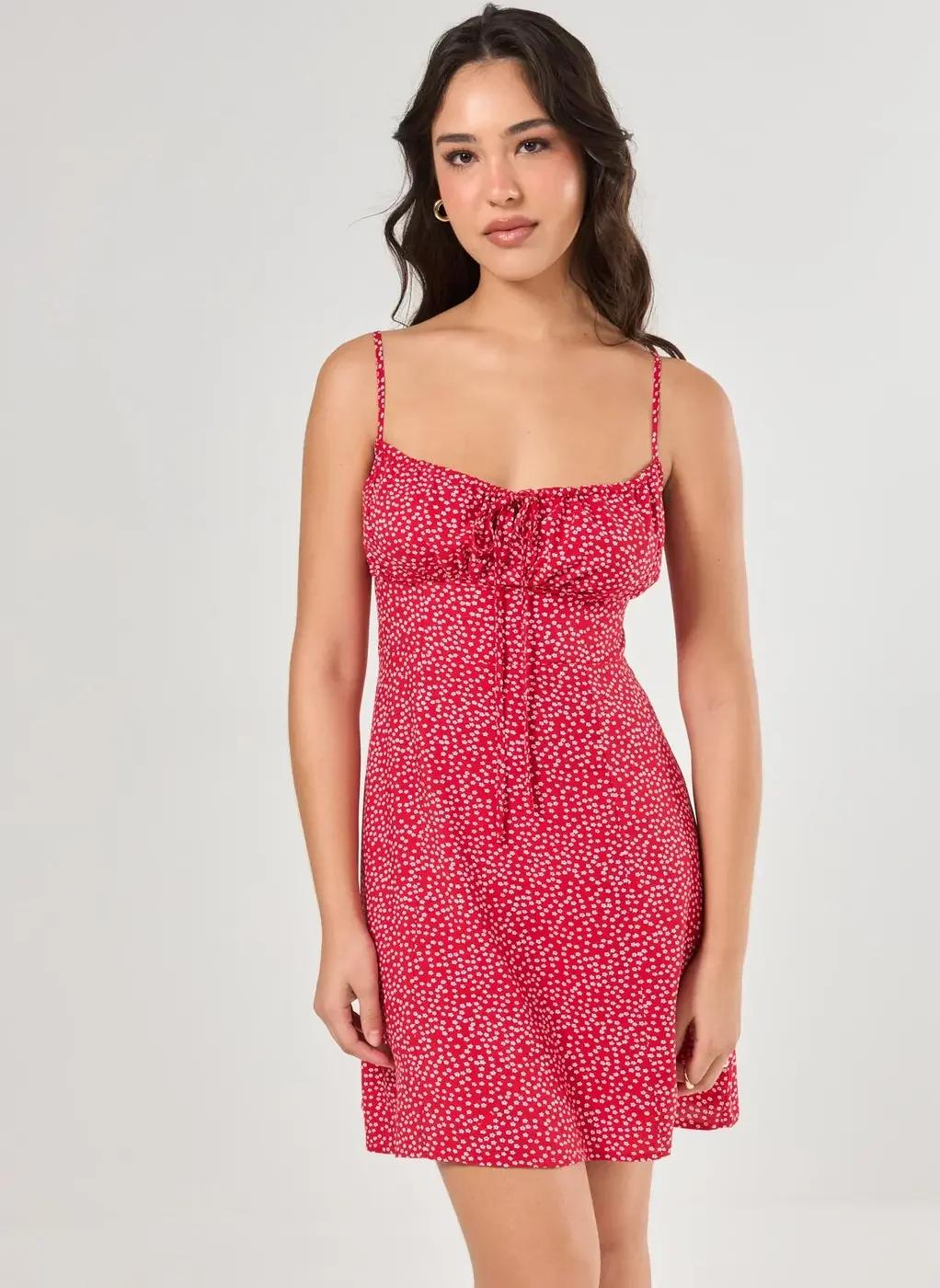 Vestido Curto Busto Franzido