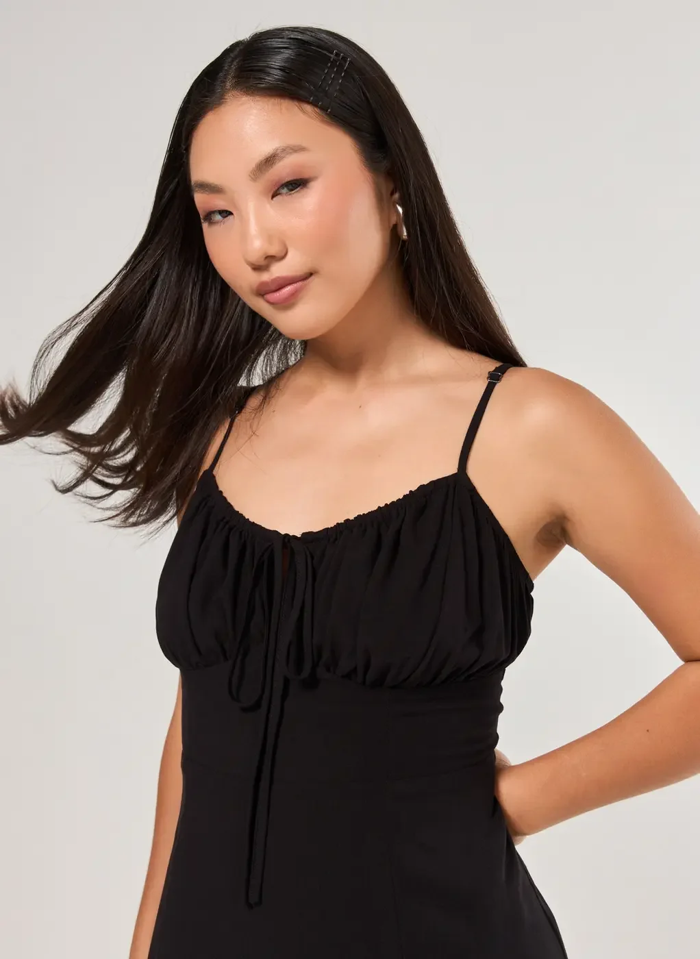 Vestido Curto Busto Franzido