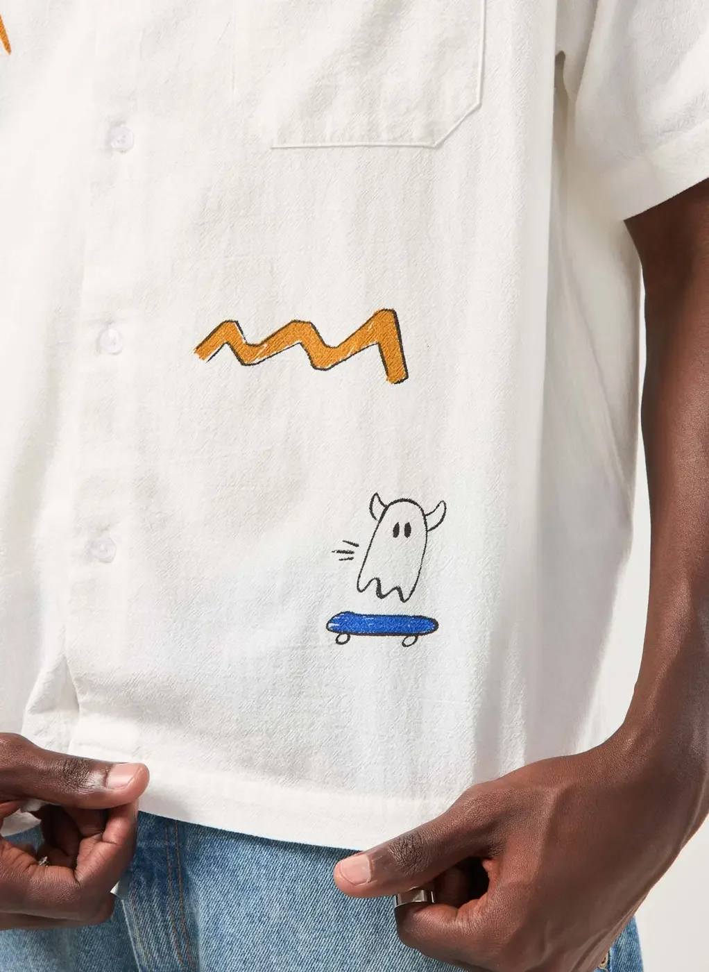 Camiseta Box Branca Desenhos