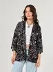 Kimono Preto Estampa Florida