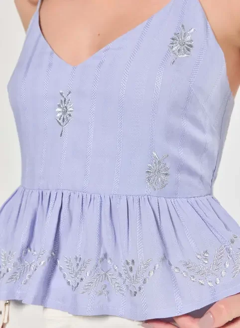 Regata Peplum Bordados